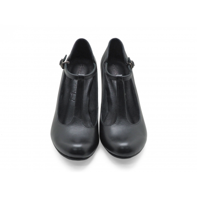 Women Courts High Heel SM-89 Black Nappa